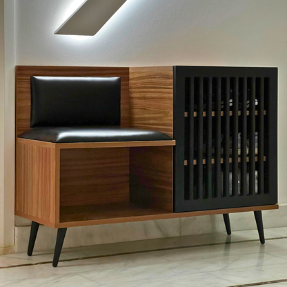 Horizon , Banc de Rangement Chaussures Moderne avec Coussin & Armoire Latérale