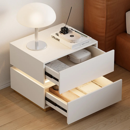AURA - Table de Chevet Moderne avec Éclairage LED